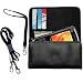 Black Purse Hand Bag Case for the Motorola MOTO W7 Active Edition with both a hand and shoulder loop option - a unique Gomadic design