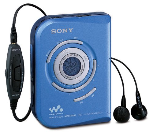Childrens Toyshop  Electronics : Sony WM-FX495L FM/AM tuner with remote control - Blue