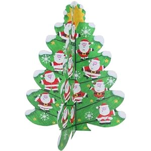 Christmas Tree Three Dimensional Advent Calendar 14 by 10 inches