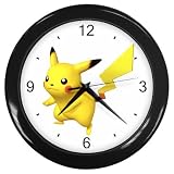 Black Wall Clock of Pokemon Pikachu