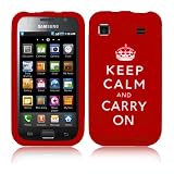 AIO"Keep Calm & Carry On" Lasred Silicone Case For Samsung Galaxy S i9000 + LCD Screen Protector