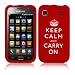 from AIO AIO Keep Calm & Carry On Lasred Silicone Case For Samsung Galaxy S i9000 + LCD Screen Protector