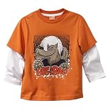 Infant Toddler Boys' Orange Long-sleeve 2fer Shirt