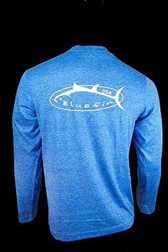 Bluefin Technical Tee Logo Long Sleeve Shirt - Light Blue - XL