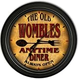 Wombles 's Family Diner Black Cascading Pub Style Wall Clock