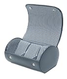 Mele & Co 3 Watch Navy Blue Stripe Travel Case Box