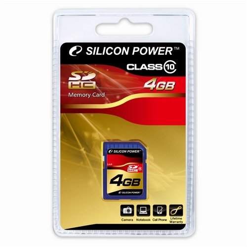 Silicon Power SDHCメモリーカード 4GB (Class10) ブリスターパッケージ 永久保証 SP004GBSDH010V10