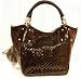 Black Leather Handbag Big Buddha Ziggy Black Patent Tote, Hobo or Shoulder Bag
