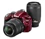 Nikon �f�W�^����჌�t�J���� D3200RD WZ 200mm�_�u���Y�[���L�b�g ���b�h