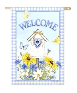 Wildflowers & Butterflies Silk Reflections Garden Size Flag