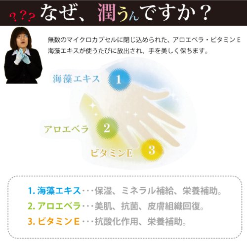 手荒れで困っている方に使って欲しい手袋！潤い実感！マキシクール　Lサイズ　No.34-824