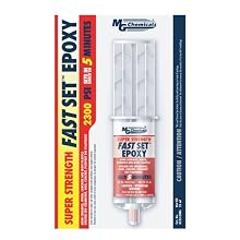 MG Chemicals 8332 Fast Set Epoxy Adhesive, Begins to Harden in 5 minutes, 25 ml Dual Syringe, Clear