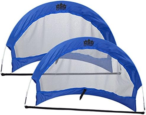 Crown Sporting Goods Pop Up Soccer Goals with 2 Carrying Bags (Set of 2)