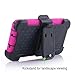 Galaxy Note 4 Case, Honeycase Military Extreme-Duty Shockproof Rugged Hybrid Armor Case Cover with Belt Clip Holster Rotating Kickstand and Screen Protector for Samsung Galaxy Note 4 (Pink)