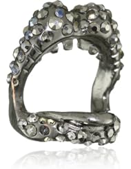 CHRISHABANA "Now Is Tomorrow" The Pave Lovelace Gunmetal and Hematite Ring