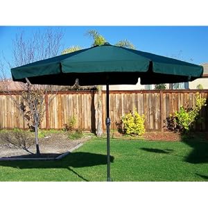 11 Foot Market Umbrella, Tilt + Crank, Awning Brand New by 