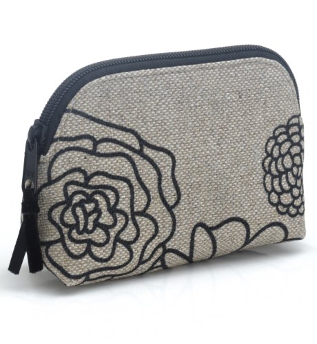 Modern Floral Print Cosmetics Purse