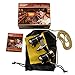 HQRP Theater Glasses Binoculars with Red Reading Light/Black with Gold Trim w/Necklace Chain