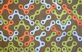 notNeutral Links Rug, Blue/Green/Orange/Sable, 5-Feet by 8-Feet