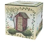 Blonder Home Accents Expressions Linda Spivey Outhouse Tissue Box Cover