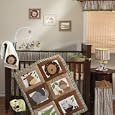 Baby Furniture | Baby Appleseed Crib Collections Bedtime Originals Baby Zoo 4-piece Baby Crib Bedding Set - Chocolate