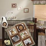 Bedtime Originals Baby Zoo 4-Piece Baby Crib Bedding Set - Chocolate by Lambs & Ivy