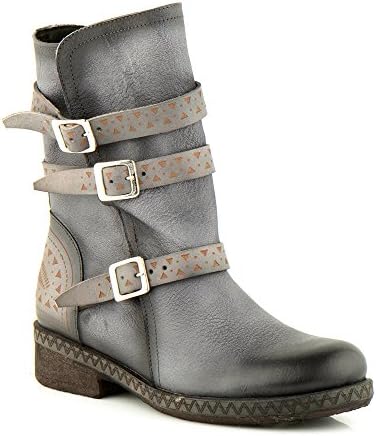 Felmini - Women Shoes - Falling in love with Beta A234 - Cowboy &amp; Biker High Boots - Genuine Leather - Multicolor - 8 US Size