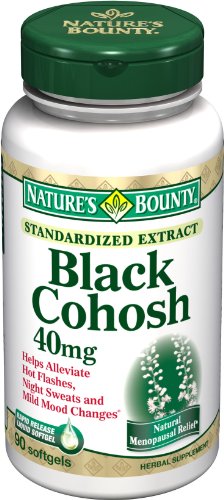 Nature's Bounty Black Cohosh, 40mg, Standardized Extract, 90 Softgels (Pack of 2)