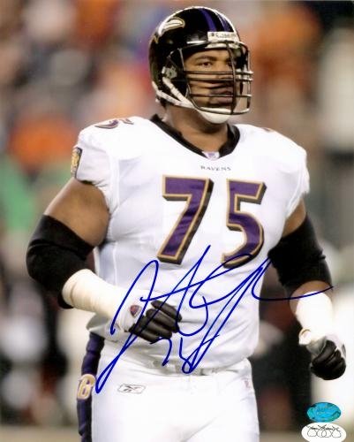 Jonathan Ogden Autographed/Hand Signed 8x10 Photo (Baltimore Ravens) JSA