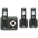 New-VTECH VTDS6421-3 DECT 6.0 THREE-HANDSET PHONE WITH ANSWERING SYSTEM WITH BLUETOOTH - VTEVTDS64213
