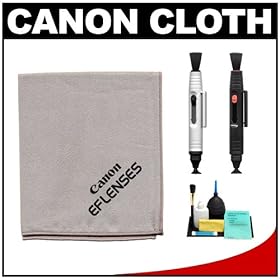 Canon Microfiber Cloth, Hurricane Blower, Brush, Fluid, Tissue & LensPen Cleaning Kit for EF Lenses & EOS 1Ds, 1Ds Mark II, III, IV, 50D, 5D, 7D, Rebel XS, XSi, T1i & T2i Digital SLR Cameras