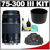 Buy Canon EF 75-300mm f 4-5.6 III Zoom Lens + Canon SLR Camera Case + Accessory Kit... by Canon