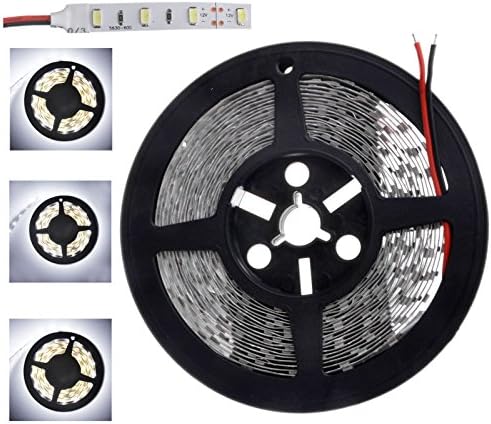 (Ship from US)RONSHIN 5M 16.4ft Cool White 5630 SMD 300 LEDs Non-waterproof Flexible Strip lamp Lights DIY LS40002-1