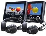 Coby TF-DVD7051D Twin 7 inch player wireless headphone pack