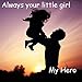 2pcs You'll always be my hero I'll always be your little girl Key Chain Ring Set Father's Day Dad Gift