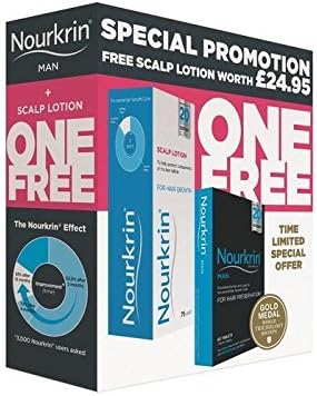 (2 PACK) - Nourkrin Nourkrin Man Tablets with Free 75ml Scalp Lotion | 60s | 2 PACK - SUPER SAVER - SAVE MONEY