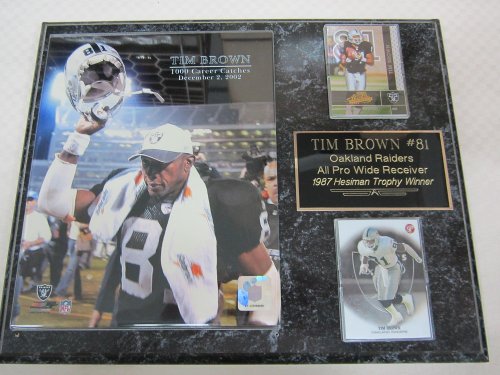 Oakland Raiders Tim Brown 2 Card Collector Plaque