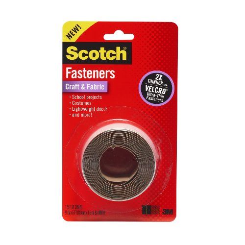 Scotch(R) Ultra-Thin Reclosable Fasteners, 3/4 Inch x 5 Feet, White (RFT7040)