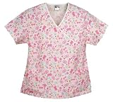 Print Mock Wrap Scrub Top - P5