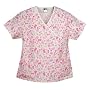 Print Mock Wrap Scrub Top - P5