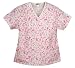 Print Mock Wrap Scrub Top - P5