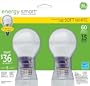GE 74725-6 15-Watt Energy-Smart Covered Glass CFL Light Bulbs, 60-Watt Output, 6-Pack