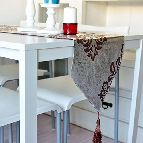 table/DAMASCUS hot silver table runner/[Meals flag]/ table/ flag/ Gabe/ flag-E 32x200cm(13x79inch)