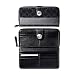 Coach Signature Stripe Accordian Zip Around Wallet 42024 Black Gunmetal