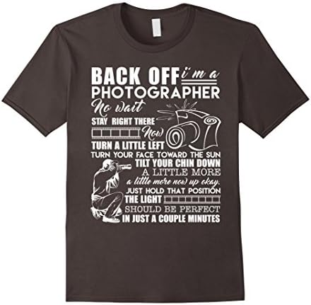 Men's Photographer Shirt Back Off I'm A Photographer T-shirt 2XL Asphalt