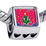 Happy Christmas Tree Beads - Pandora Bead & Bracelet Compatible