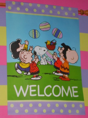 Peanuts Easter Welcome Large Spring Flag New Release