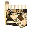 Trend Lab 4 Piece Crib Bedding Set- Geo Brown