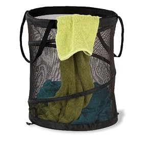 Honey-Can-Do HMP-01127 Pop-Up Mesh Spiral Hamper, Large, BlackHoney-Can-Do Pop Up Mesh Hamper