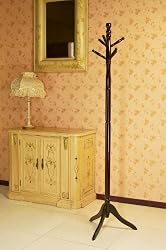 Cherry Finish Wood Coat Rack